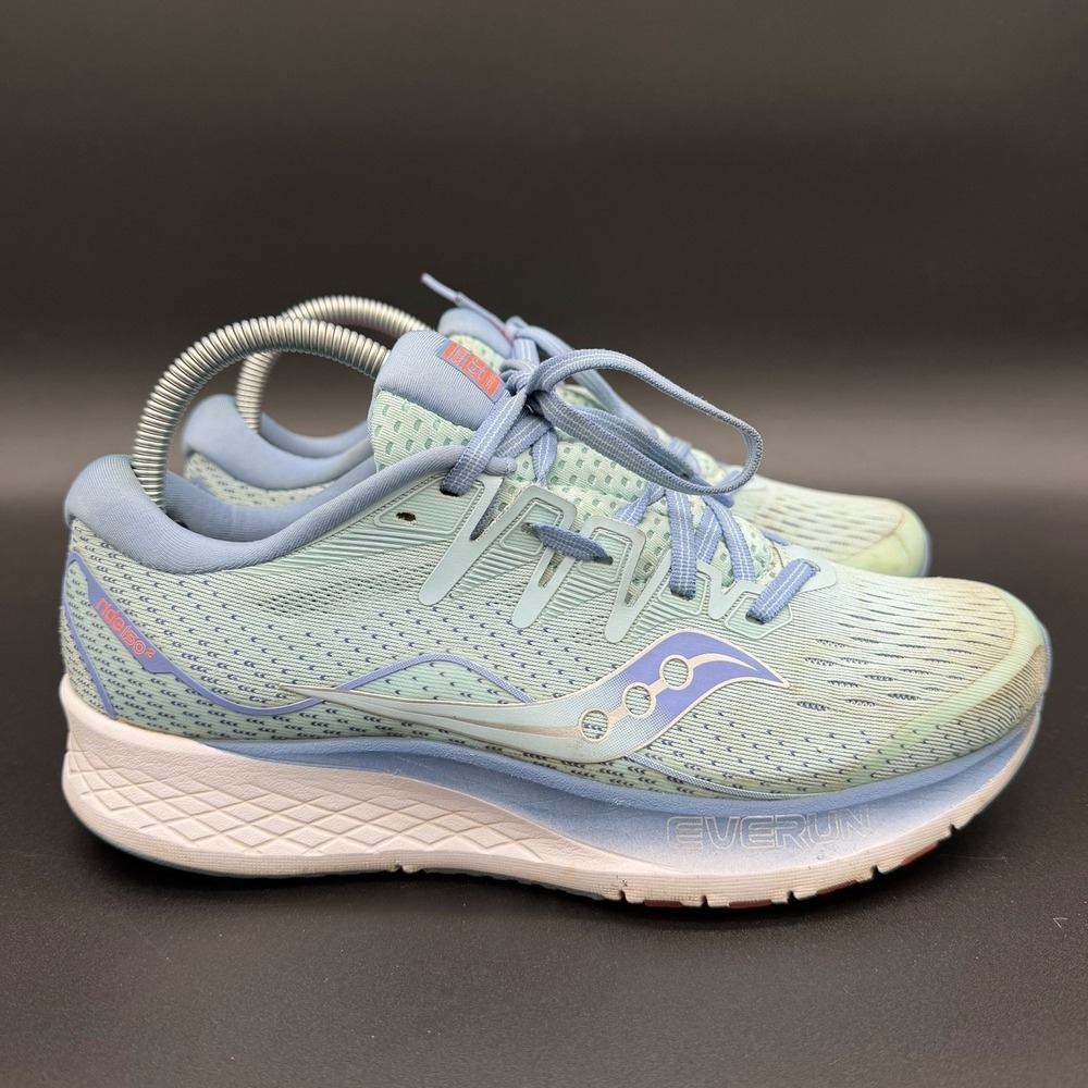 Saucony Womens Ride ISO 2 S10514-1 Blue Running Shoes Sneakers Size 9